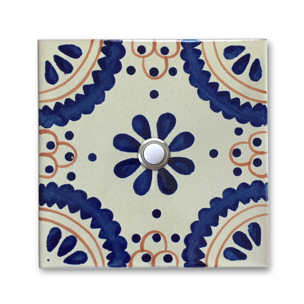 CAD620 - 6x6 Handcrafted Ceramic Tile Doorbell Cover with Lighted Push Button