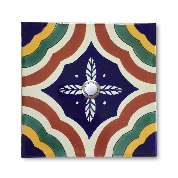 CAD615 - 6x6 Handcrafted Ceramic Tile Doorbell Cover with Lighted Push Button