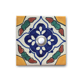 CAD30 - 3x3 Handcrafted Ceramic Tile Doorbell Cover with Lighted Push Button