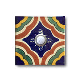CAD36 - 3x3 Handcrafted Ceramic Tile Doorbell Cover with Lighted Push Button