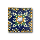 CAD33 - 3x3 Handcrafted Ceramic Tile Doorbell Cover with Lighted Push Button