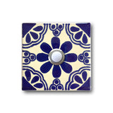 CAD34 - 3x3 Handcrafted Ceramic Tile Doorbell Cover with Lighted Push Button