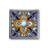 CAD32 - 3x3 Handcrafted Ceramic Tile Doorbell Cover with Lighted Push Button