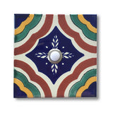 CAD433 - 4x4 Handcrafted Ceramic Tile Doorbell Cover with Lighted Push Button