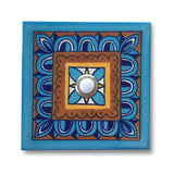 CAD455 - 4x4 Handcrafted Ceramic Tile Doorbell Cover with Lighted Push Button