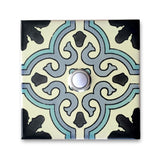 CAD420 - 4x4 Handcrafted Ceramic Tile Doorbell Cover with Lighted Push Button