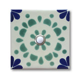 CAD439 - 4x4 Handcrafted Ceramic Tile Doorbell Cover with Lighted Push Button