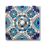 CAD422 - 4x4 Handcrafted Ceramic Tile Doorbell Cover with Lighted Push Button