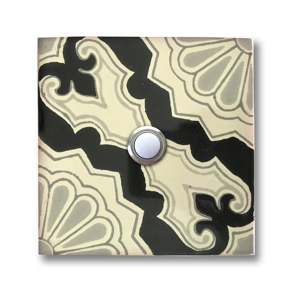 CAD462 - 4x4 Handcrafted Ceramic Tile Doorbell Cover with Lighted Push Button