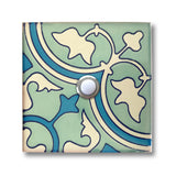 CAD465 - 4x4 Handcrafted Ceramic Tile Doorbell Cover with Lighted Push Button
