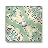 CAD468 - 4x4 Handcrafted Ceramic Tile Doorbell Cover with Lighted Push Button