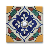 CAD427 - 4x4 Handcrafted Ceramic Tile Doorbell Cover with Lighted Push Button