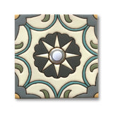 CAD409SB - 4x4 Handcrafted Ceramic Tile Doorbell Cover with Lighted Push Button