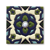 CAD410SB - 4x4 Handcrafted Ceramic Tile Doorbell Cover with Lighted Push Button