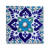 CAD608 - 6x6 Handcrafted Ceramic Tile Doorbell Cover with Lighted Push Button