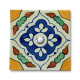 CAD614 - 6x6 Handcrafted Ceramic Tile Doorbell Cover with Lighted Push Button