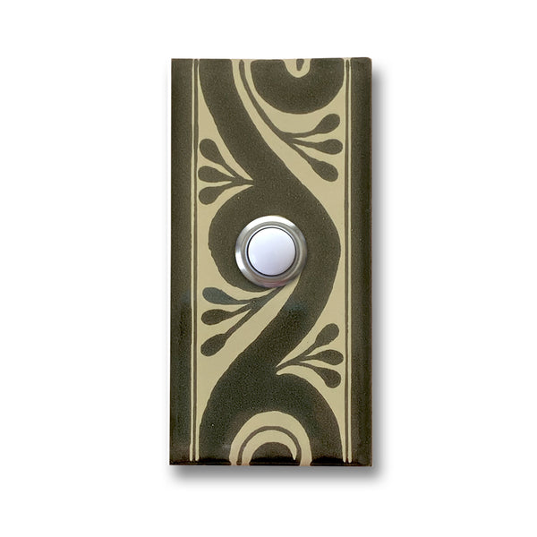 CAD30 - 2x4 Handcrafted Ceramic Tile Doorbell Cover with Lighted Push Button
