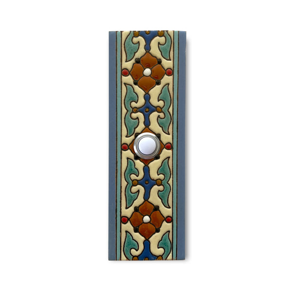 CAD262SB - 2x6 Handcrafted Ceramic Tile Doorbell Cover with Lighted Push Button